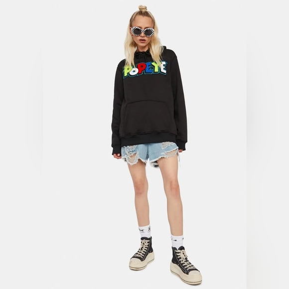 Reason PopEye Kangaroo Pocket Hoodie/ Dolls Kill/ SZ - Picture 3 of 6